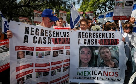 Mexicanos piden que Hamás libere a dos compatriotas rehenes en marcha pro Israel