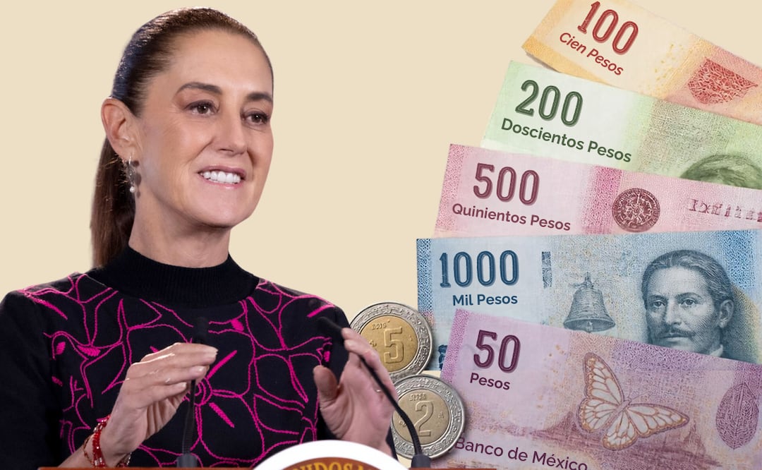 ¿Cuándo aumentará el salario mínimo en 2027? Esto adelantó Sheinbaum. Foto: EFE/ Presidencia de México / Canva IA