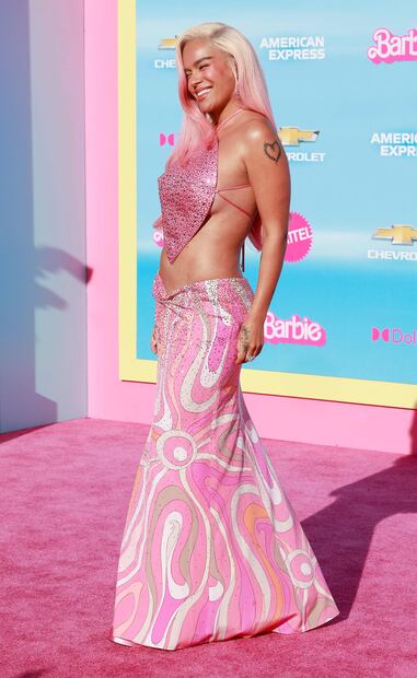 Karol G estreno de Barbie. Foto:  Michael Tran / AFP