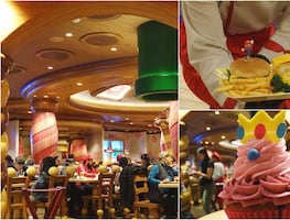 ¿Cuánto cuesta comer en el restaurante de Mario Bros. en Universal Studios Hollywood?