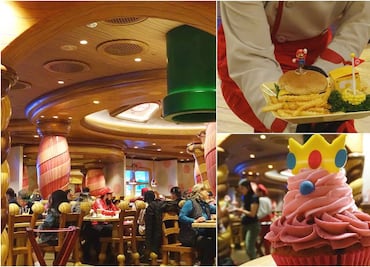 ¿Cuánto cuesta comer en el restaurante de Mario Bros. en Universal Studios Hollywood?