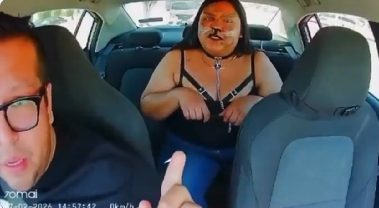 "Soy un galgo español”: joven que se asume therian confronta a conductor de Uber. Foto: Captura de pantalla / X