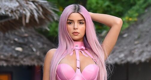 Demi Rose presume abdomen plano con mini atuendo deportivo