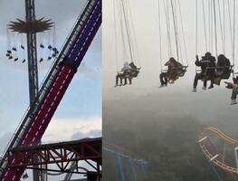 Pánico en Six Flags México: Pasajeros quedan atrapados en las alturas tras fuertes lluvias. VIDEO