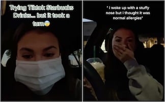 Video. Tiktoker descubre que tiene Covid con bebida de Starbucks