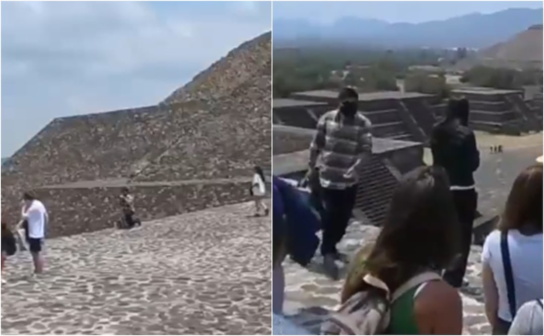 Imágenes captan el instante previo al ataque en Teotihuacán; turistas huyen entre disparos. Foto: Captura de pantalla / X