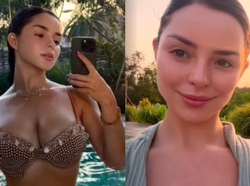Demi Rose posa en ‘mirror selfie’ con microbikini joya antes de cumplir 30 años
