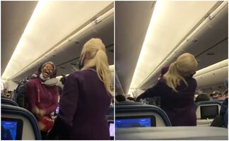 Video. Pasajera se niega a usar cubrebocas y golpea a azafata