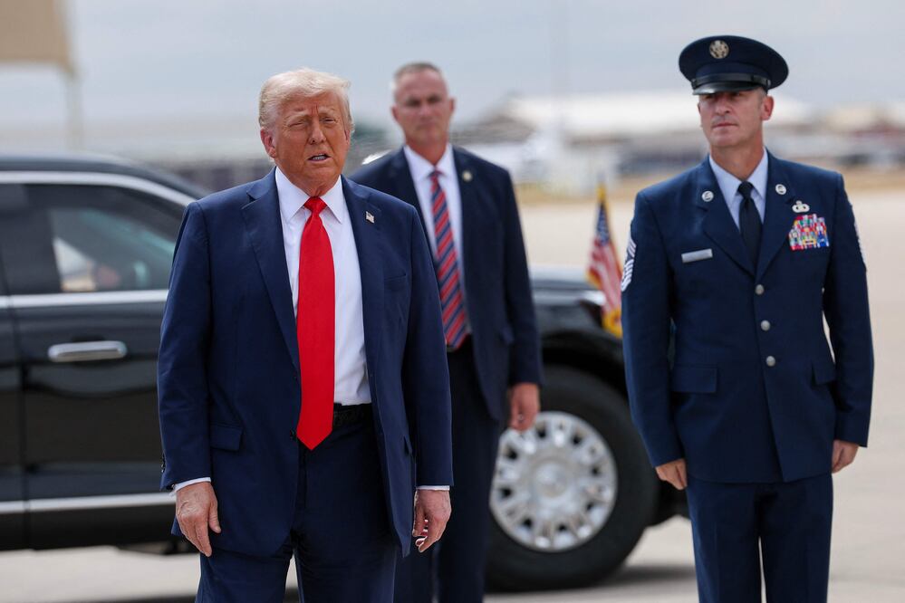 Trump encabeza homenaje a Charlie Kirk en Arizona tras su asesinato a tiros. Foto: AFP