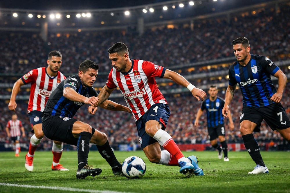 Chivas vs Querétaro en VIVO: fecha, hora y dónde ver el partido de la Jornada 3 del torneo de la Liga MX en México. Foto generada con IA