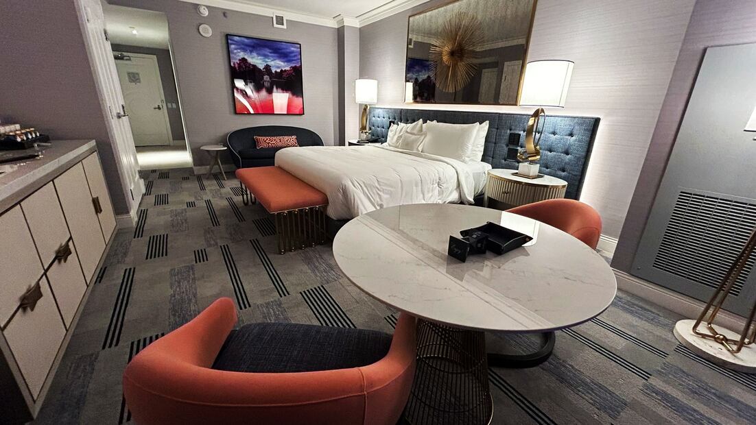 Habitación del hotel Fontainebleau en Las Vegas. Foto: Pamela Benítez/Vive USA