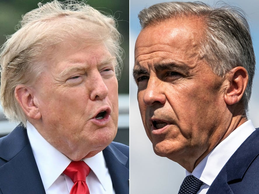 Canadá planta cara a Trump y anuncia aranceles de hasta 50%; ¿Qué productos serán afectados?. (Photo by SAUL LOEB and ANDREJ IVANOV / AFP)