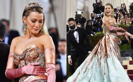 Blake Lively conquista la Met Gala con vestido inspirado en la Estatua de la Libertad 