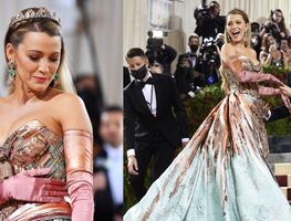 Blake Lively conquista la Met Gala con vestido inspirado en la Estatua de la Libertad
