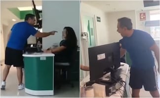 “¡Te voy a…!”: sujeto explota contra trabajadora del IMSS y lanza amenaza | VIDEO