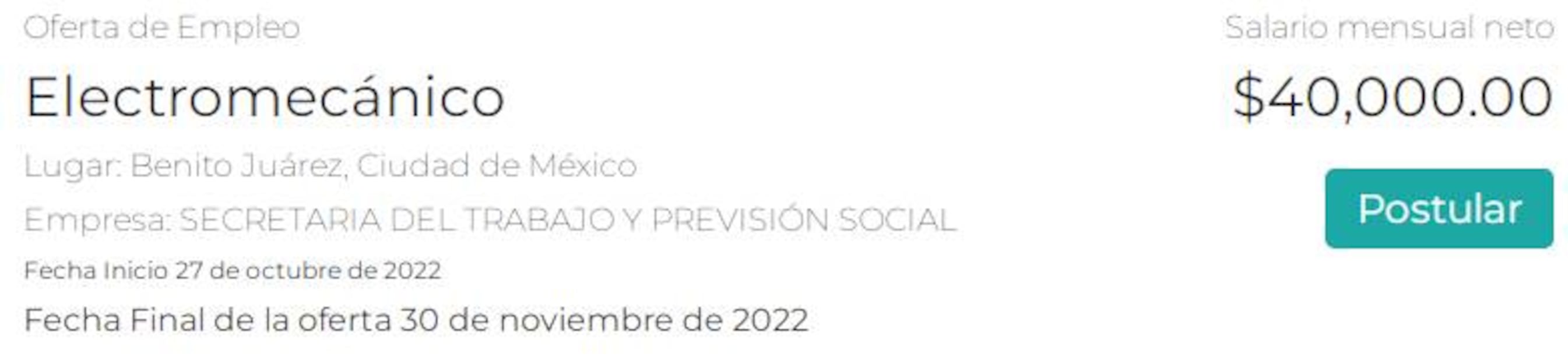 Empresa en Canadá solicita electromecánicos con experiencia; paga $40,000 al mes
