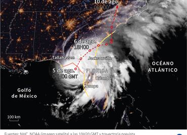 Debby amenaza con inundaciones catastróficas en Georgia, Carolina del Sur e incluso Carolina del Norte. MAPA