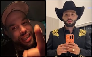 "¡Ya bájale Leonardo, yo sé que eres bien miedoso!", así reacciona Emiliano Aguilar tras burlas de su hermano en un concierto