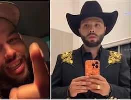 "¡Ya bájale Leonardo, yo sé que eres bien miedoso!", así reacciona Emiliano Aguilar tras burlas de su hermano en un concierto