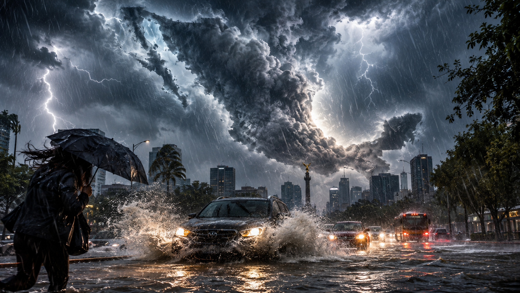 Lluvias HOY en México: ¿dónde lloverá más fuerte y qué estados están en riesgo? Foto IA