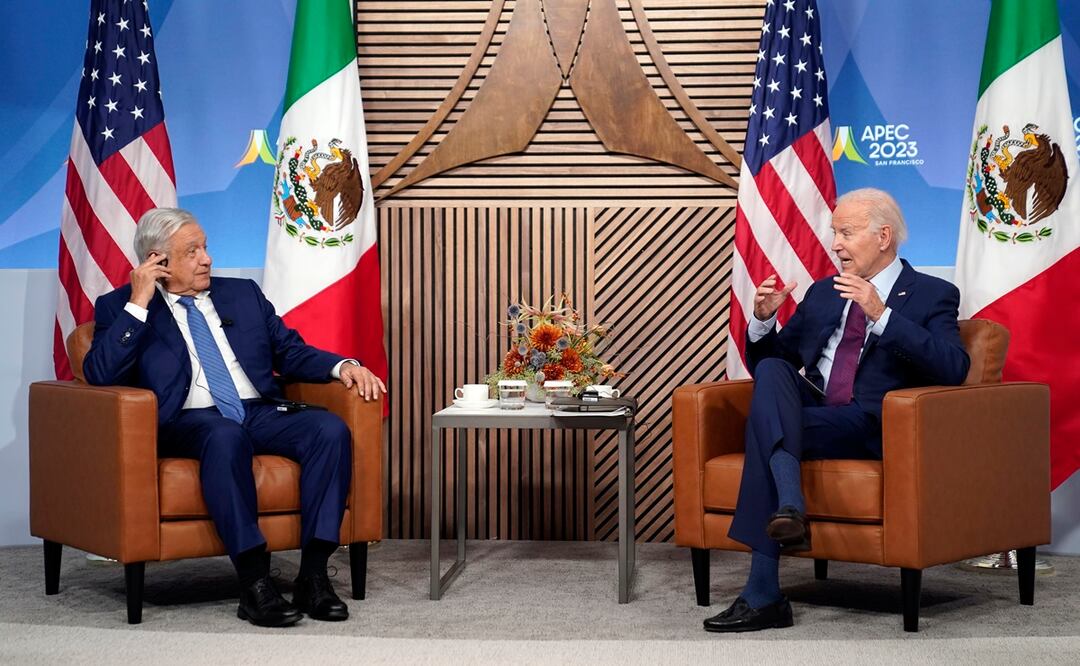 AMLO y Joe Biden. (AP Photo/Evan Vucci)
