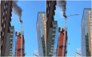 Dramático colapso de grúa en Nueva York: Impacta en rascacielos y provoca lluvia de escombros (VIDEO)