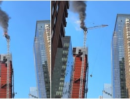 Dramático colapso de grúa en Nueva York: Impacta en rascacielos y provoca lluvia de escombros (VIDEO)