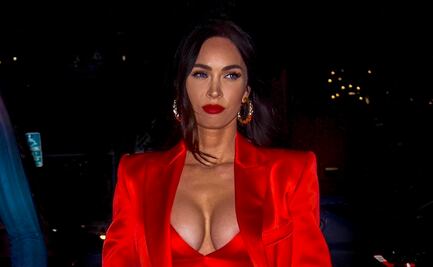 Megan Fox impacta con tendencia 'bra out' y traje rojo en California