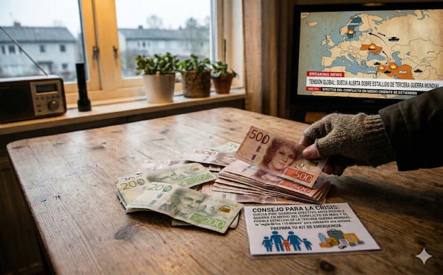 Suecia pide guardar efectivo ante posible guerra: la “regla de los 110 dólares” para sobrevivir una semana