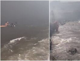 Videos. Personas se lanzaron al océano para escapar de las llamas y del humo en Lahaina, Hawái