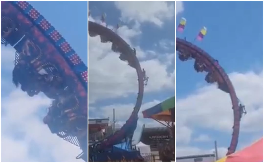 Falla en montaña rusa de Wisconsin deja a pasajeros de cabeza en pleno viaje. Foto: Twitter