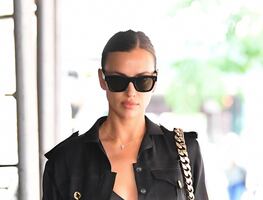 Irina Shayk se luce con look 'bra out' tras viaje con Kanye West