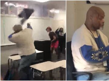 Video. Alumno hiere a maestro al arrojarle silla a la cabeza en Texas