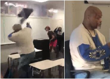 Video. Alumno hiere a maestro al arrojarle silla a la cabeza en Texas