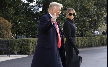 "Volveremos de alguna forma", dice Trump antes de partir de Washington