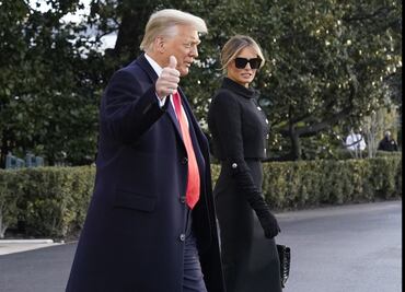 "Volveremos de alguna forma", dice Trump antes de partir de Washington