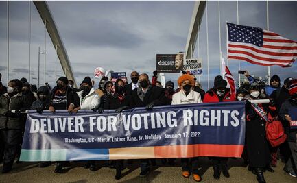 Cientos protestan en Washington por el voto junto a la familia de Luther King