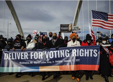 Cientos protestan en Washington por el voto junto a la familia de Luther King