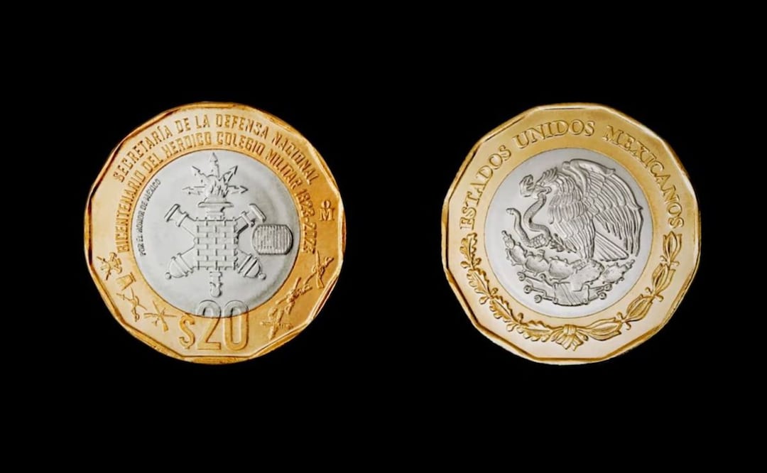 Moneda conmemorativa del Colegio Militar. Foto: Banxico