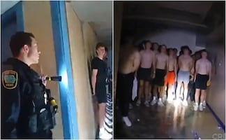 Video viral: policía irrumpe en una fraternidad y rescata a 56 estudiantes encerrados en sótano por novatada