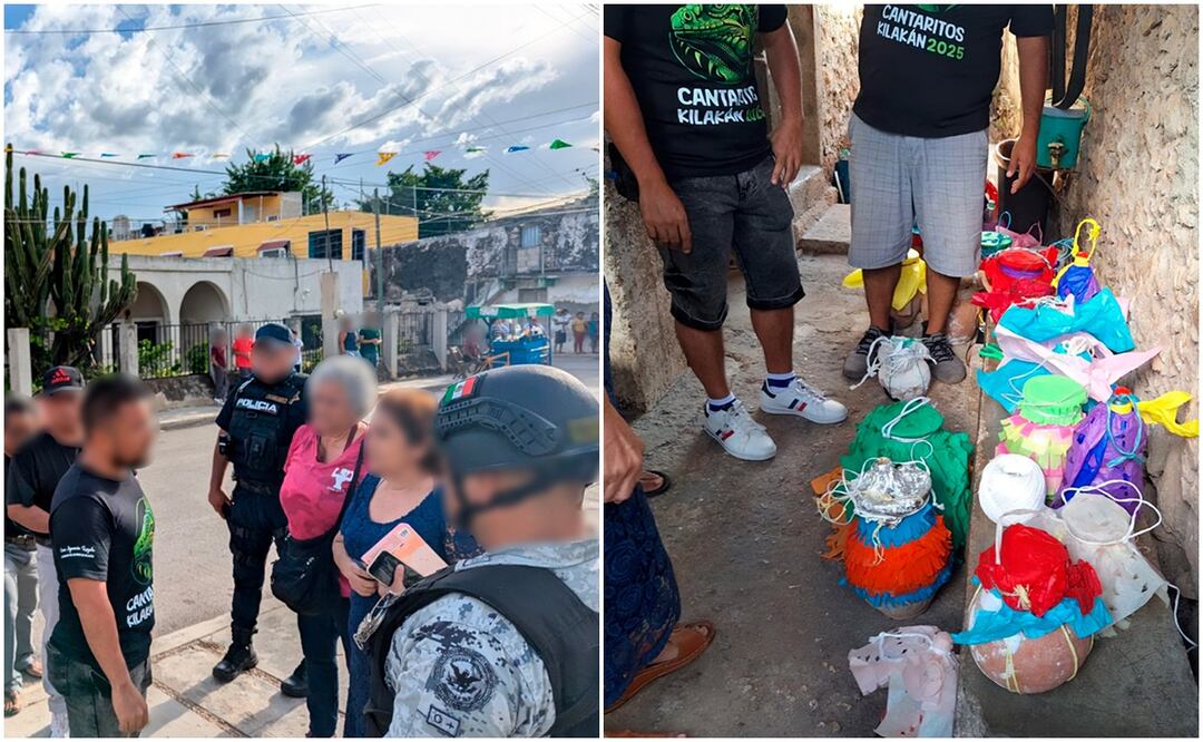 Habitantes de Calkiní enfrentan a Profepa tras escándalo de piñata con serpientes e iguanas. Fotos: Profepa