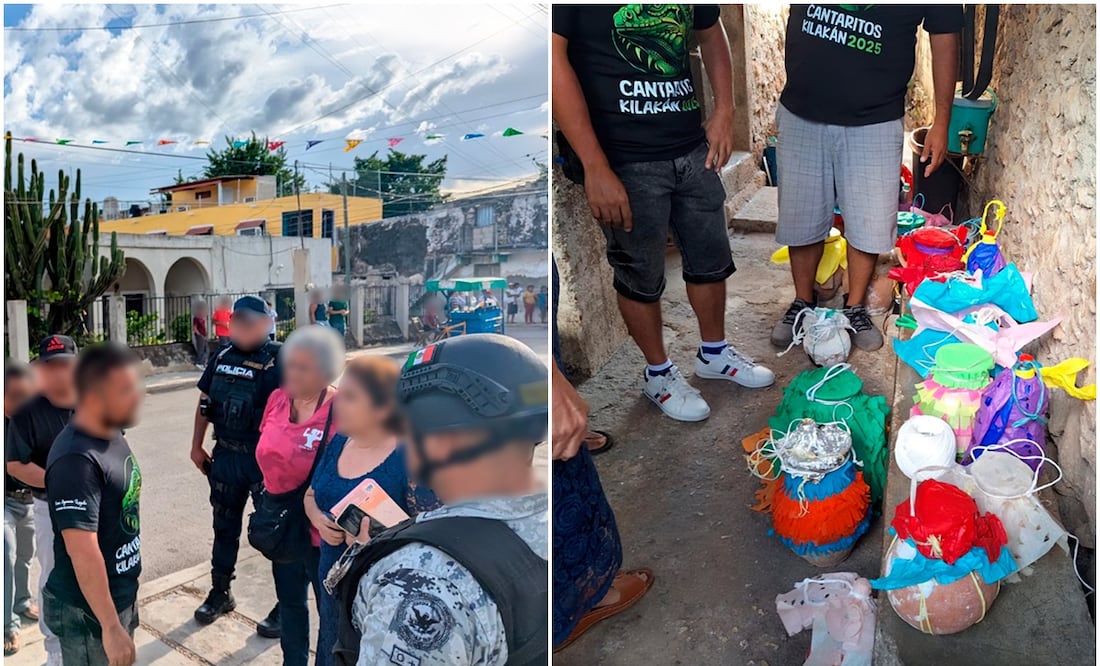 Habitantes de Calkiní enfrentan a Profepa tras escándalo de piñata con serpientes e iguanas. Fotos: Profepa