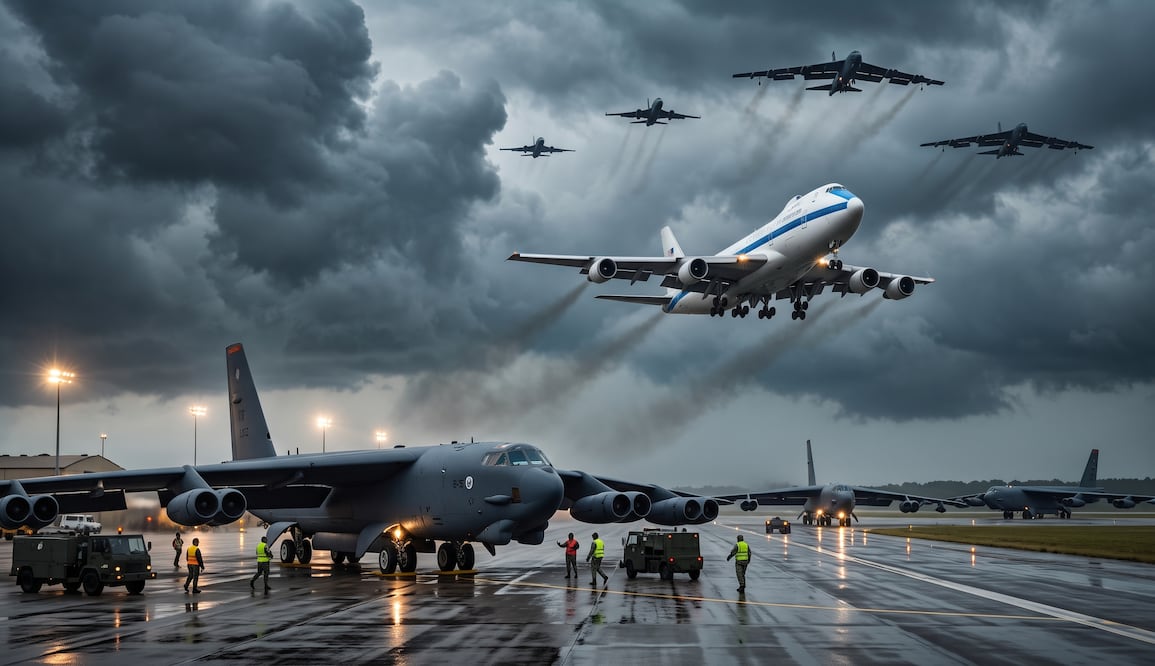 ¿Se prepara EU para una guerra nuclear? Pentágono activa simulacro de los “aviones del fin del mundo”. Foto: IA