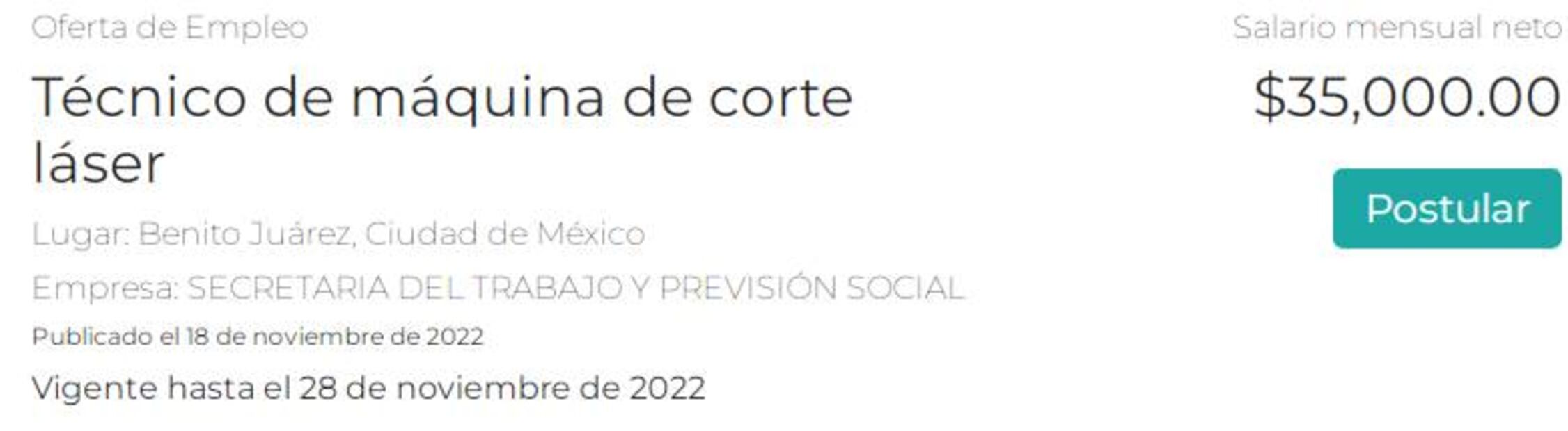 Buscan técnico en máquinas de corte para trabajo en Canadá; pagan $35,000