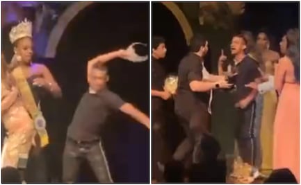 Video. Esposo de participante a reina de belleza no acepta derrota y rompe corona