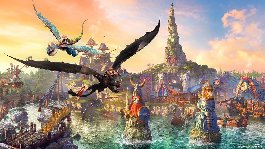 Cómo entrenar a tu dragón en Epic Universe. Fotos: Cortesía Universal Orlando Resort.