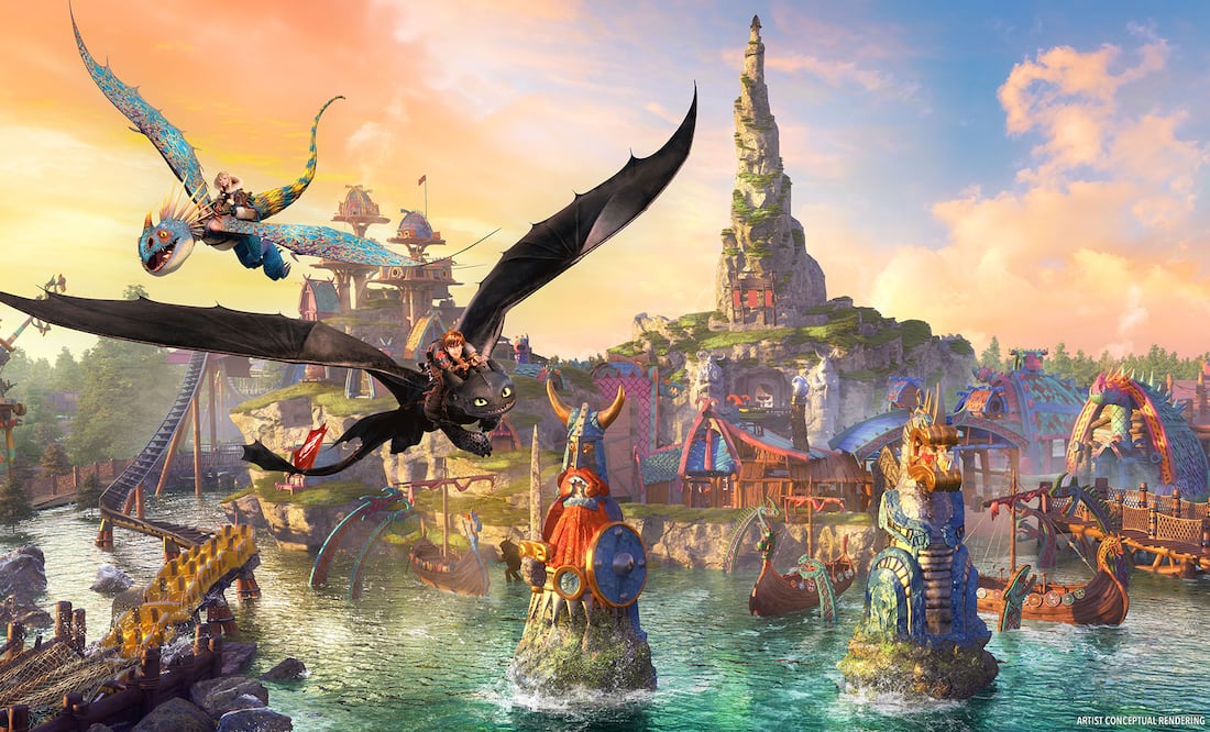 Cómo entrenar a tu dragón en Epic Universe. Fotos: Cortesía Universal Orlando Resort.