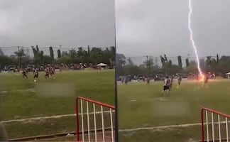VIDEO: un rayo cae sobre una cancha de fútbol en Tailandia y causa tragedia durante un partido