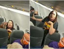 Mujer sin cubrebocas 'estalla' discusión en avión por unos lentes
