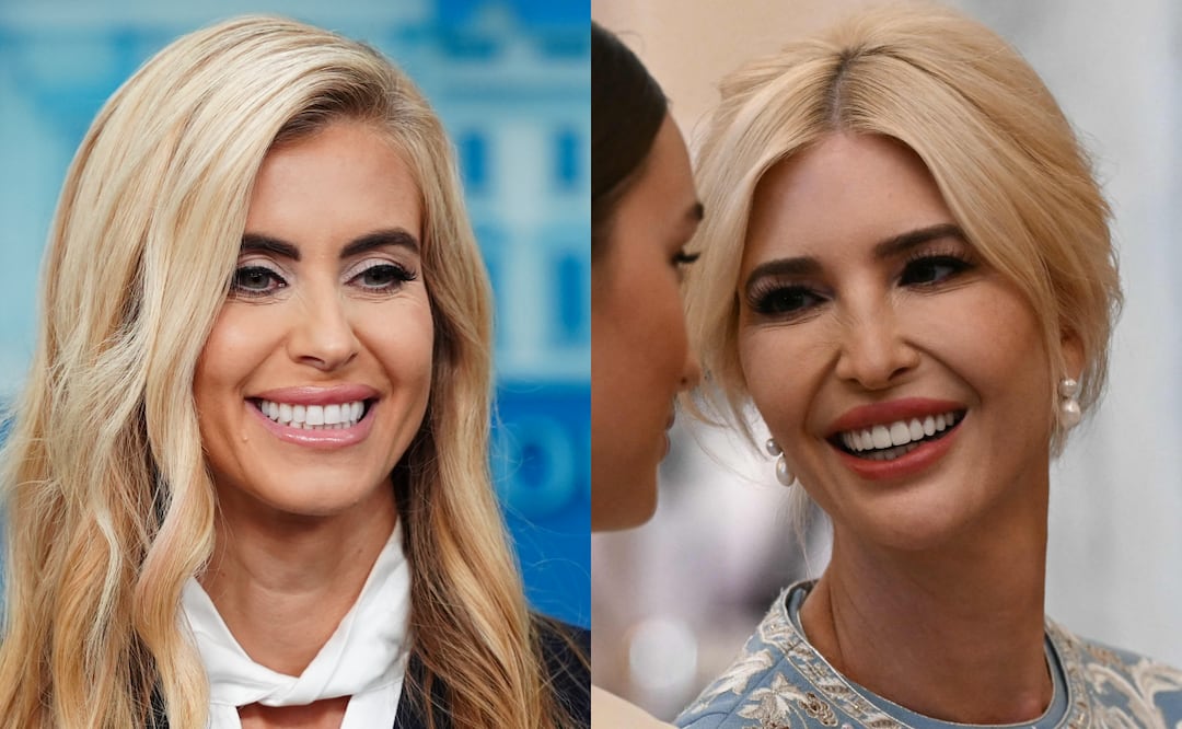 ¿Quién es Katie Zacharia? La nueva portavoz de Trump que llama la atención por su parecido con Ivanka. Foto: AP Photo/Julia Demaree Nikhinson / Photo by Brendan SMIALOWSKI / AFP